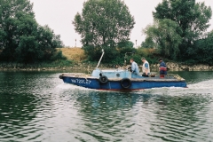 Le CHANBIGEON en 2005 vedette de servitude et de remorquage construite en 1964 par les chantiers de La Perrière de Lorient pour les chantiers Dubigeon-Normandie. Il est équipé d'un moteur Baudouin DK3 de 75cv