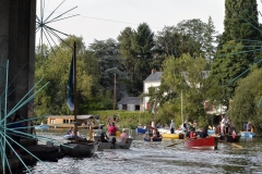 Les Rendez-vous de l'Erdre festival jazz musique et belle plaisance rivière La parade des bateaux voiliers sous le pont de la Tortière rivière patrimoine fluvial culture patrimoine